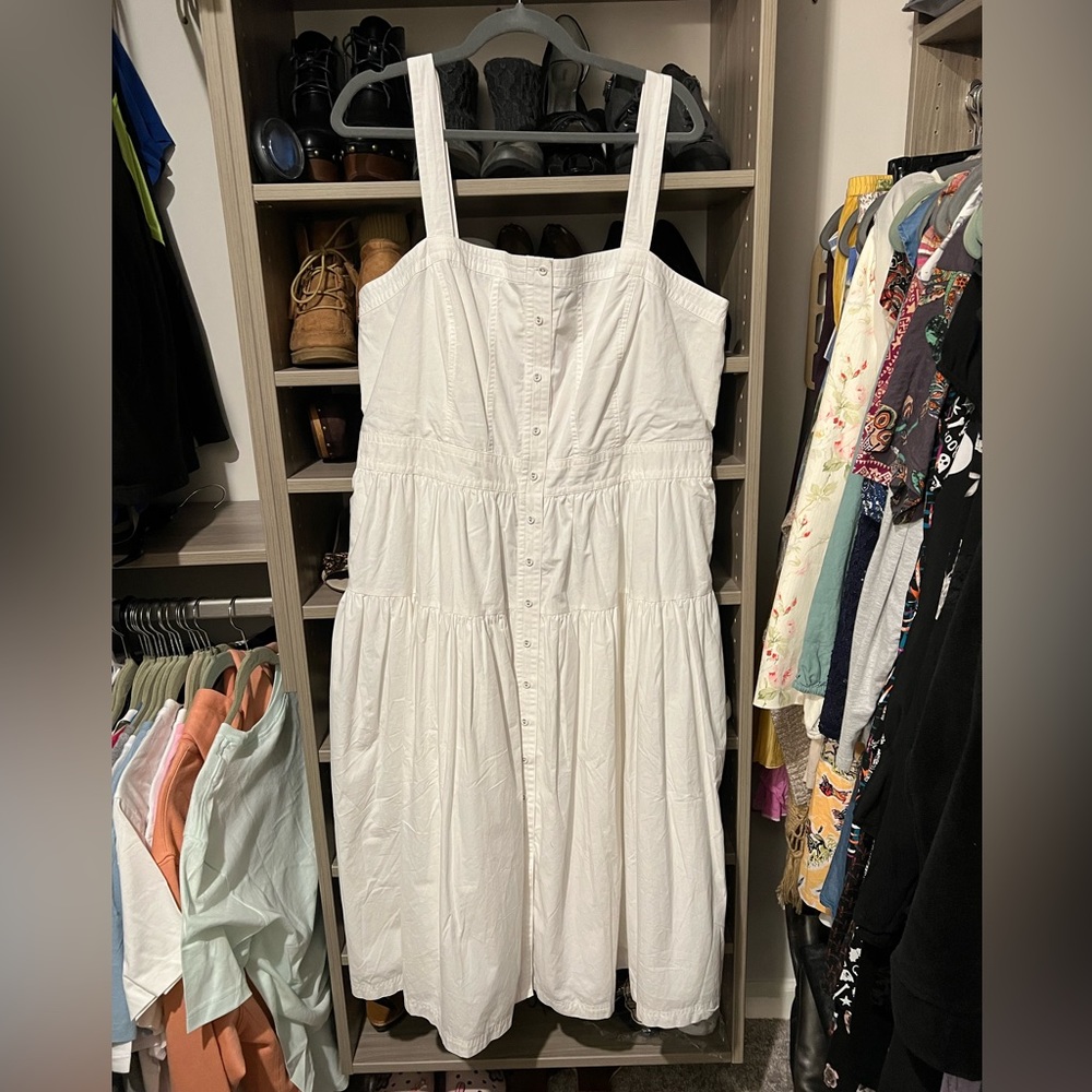 Banana Republic white midi dress